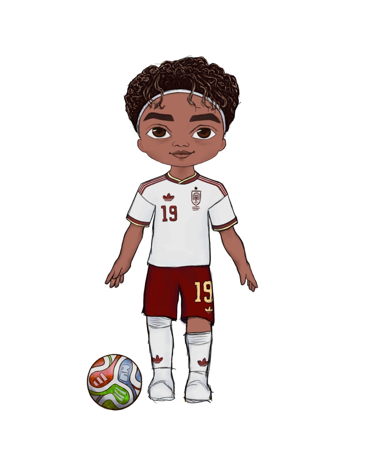 Lamine Yamal character illustration